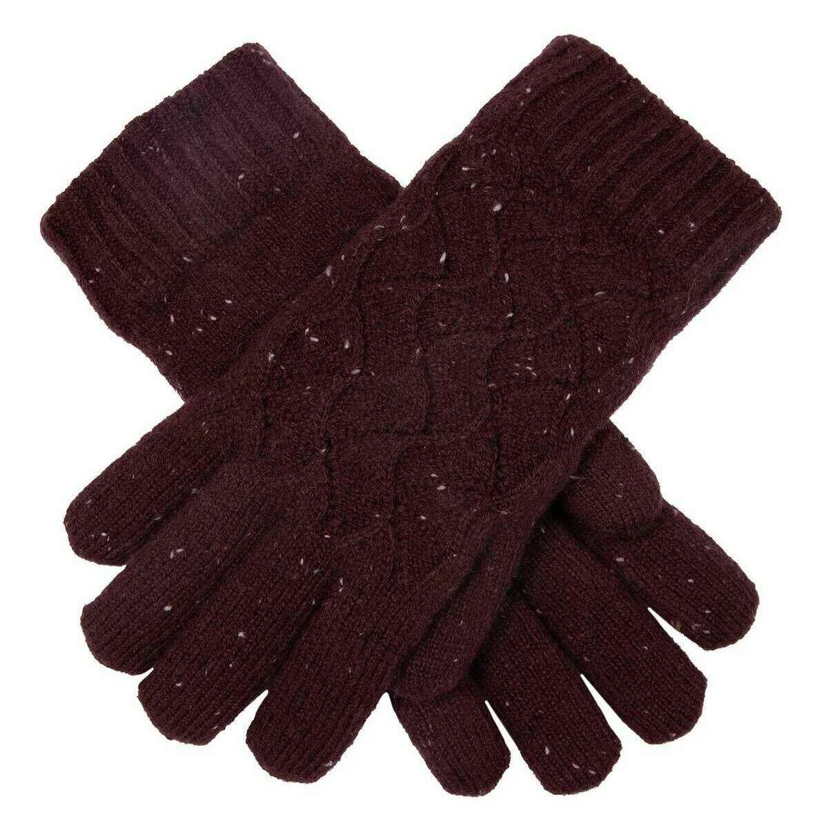 Damen Dents Spitzenstrickhandschuhe Burgund KJ Beckett