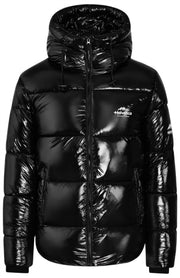 Helvetica Mountain Pioneers Viber Daunenjacke mit Kapuze – Schwarz