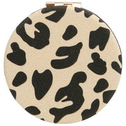 Alice Wheeler London Runder Spiegel mit Tiermotiv – Hellleopard/Schwarz