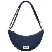 Hindbag Andrea Half Moon Bag – Samt Marineblau