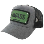 John Hatter Badass Trucker-Mütze aus Gummi – Grau/Schwarz/Grün