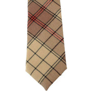 Locharron of Scotland Reiver Ulster Irish Tartan Wool Tie - Beige/Red
