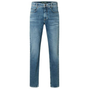 MAC Jeans Arne recycelte Denim-Jeans – Mittelblau, authentisch gebraucht