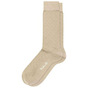 Pantherella Lisle-Socken aus Baumwolle mit Nadelpunkten und Gadsbury-Motiv – Tawny Beige