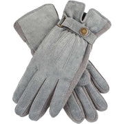 Dents Laura Strap Detail Suede Gloves - Charcoal