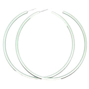 Ti2 Titanium Extra Large Round Hoop Earrings - Light Green