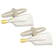 Zennor 2 Toned Rowing Blade Cufflinks - Silver/Gold