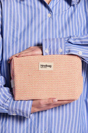 Hindbag Leon gewebter Kulturbeutel – Korallenrosa