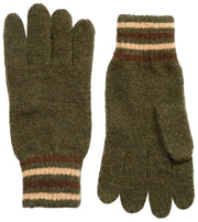 Dents Salcombe Rippstrickhandschuhe – Olivgrün