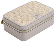 Stackers Luxuriöse Reise-Schmuckschatulle – Taupe-Bast