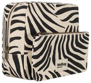 Hindbag Alix Extra großer Kulturbeutel – Ecru Zebra