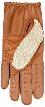 Dents Die Suited Racer Hatcher Leder-Fahrhandschuhe – Cognac Tan