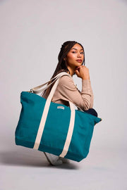 Hindbag Jean Weekender-Tasche – Pfauenblau