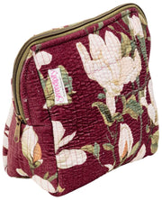 Elie Beaumont Serendipity Samt-Kosmetiktasche – Burgundy Magnolia