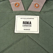 Roka Hampton Kleiner Baumwoll-Canvas-Rucksack – Weidengrün