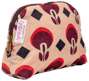 Elie Beaumont Serendipity Samt-Kosmetikbeutel – Coffee Geo Tulip Brown