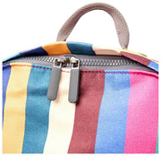 Roka Hampton Kleiner Baumwoll-Canvas-Rucksack – breiter, bunter Streifen