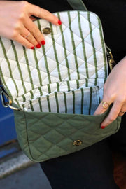 Hindbag Margault Quilted Umhängetasche – Olivgrün