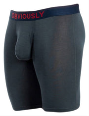 Obviously Freeman Anatofree Boxer Brief 9 -Zoll -Bein - Aschegrau