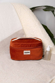 Hindbag Gaspard Kosmetiktasche – Samt Ziegelorange