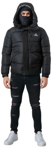 Helvetica Mountain Pioneers Barnes Parka mit Kapuze – Schwarz