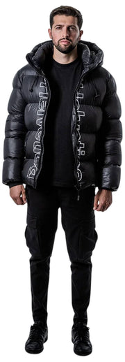 Helvetica Mountain Pioneers Silver 2 Daunenjacke mit Kapuze – Schwarz