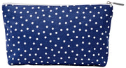 Roka Maida Vale Mittelgroßer Baumwoll-Canvas-Beutel – Marineblau gepunktet