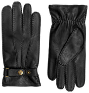 Dents Whitchurch Hirschlederhandschuhe – Schwarz