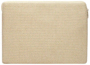 Hindbag Ava Small Weave 13-Zoll-Laptoptasche – Nude Beige