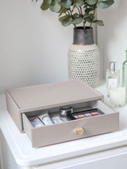 Stackers Klassischer Make-up-Organizer mit Schublade – Taupe