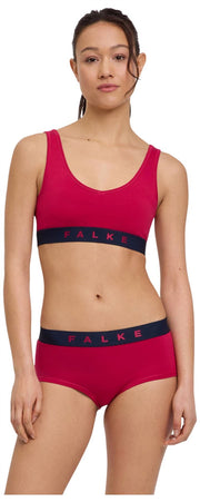 Falke Bustier-Bralette im Daily Comfort Print im 2er-Pack – Rot/Schwarz