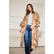 Elie Beaumont Serendipity Langer Kimono – Kaffeeblütenbraun
