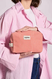 Hindbag Leon Kulturbeutel – Rote Streifen