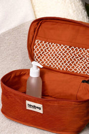 Hindbag Gaspard Kosmetiktasche – Samt Ziegelorange