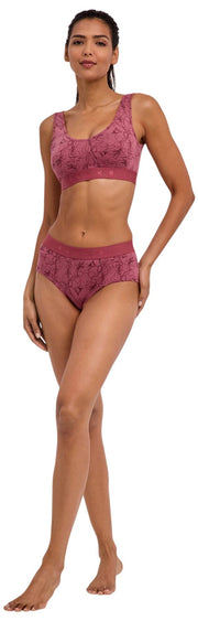 Falke Daily Comfort Print 2er-Pack Hipster-Slips – Rot
