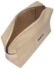 Hindbag Leon gewebter Kulturbeutel – Nude Beige