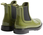 Hunter Comando Gloss Chelsea Boots – Eidechsengrün