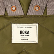 Roka Canfield B Mittelgroßer Rucksack aus recyceltem Nylon – Schnittlauchgrün