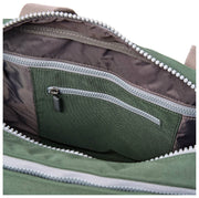 Roka Gatwick Kleine Reisetasche aus recyceltem Canvas – Thunderstorm Green