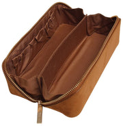 Alice Wheeler London Kensington Kleines Zugetui aus Wildleder – Fudge Tan