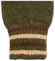 Dents Salcombe Rippstrickhandschuhe – Olivgrün