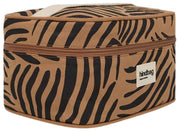 Hindbag Gaspard Kosmetiktasche – Zebra-Zimtbraun