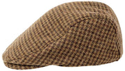 Dents Blashford Tweed Schiebermütze – Kastanienbraun