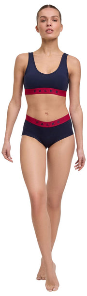 Falke Daily Comfort Print 2er-Pack Hipster-Slips – Schwarz/Rot