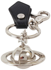 Vivienne Westwood 3D-Kugel-Schlüsselanhänger – Schwarz/Silber