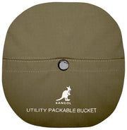 Kangol Multi-Utility Packable Bucket Hat – Dunkelolivgrün