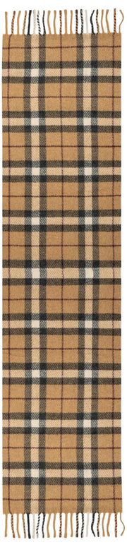 Dents Karierter Schal mit Quasten – Beige