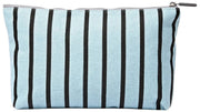 Roka Maida Vale Mittelgroßer Baumwoll-Canvas-Beutel – Blau gestreift