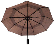 Roka Regenschirm aus recyceltem Nylon von Waterloo – Mini Leopard Brown