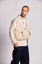 Hindbag Emile Umhängetasche mit mehreren Taschen – Jutebeige